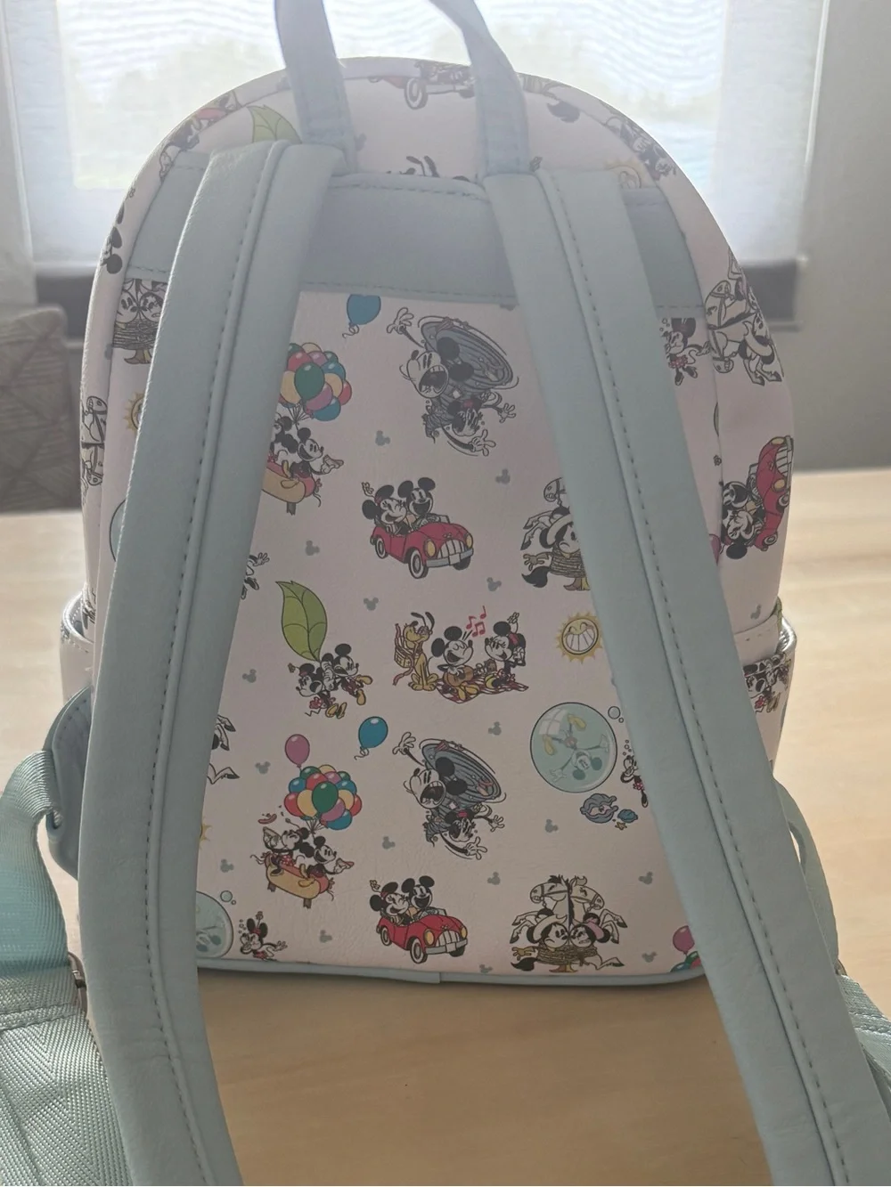 Disney Parks Loungefly Mickey & Minnie Runaway Railroad Printed Backpack - Picture 3 of 3